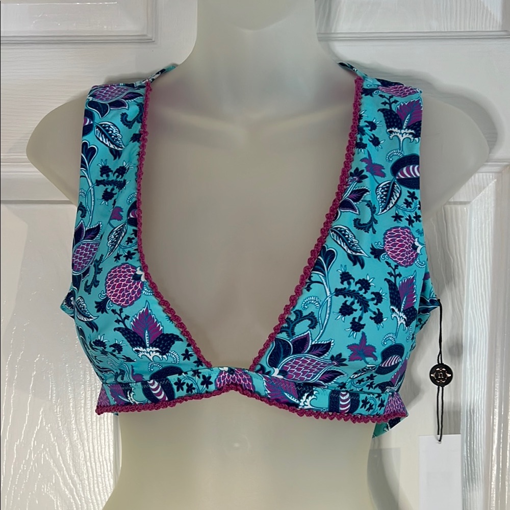 Nanette Lepore Blue and Purple Bikini Top